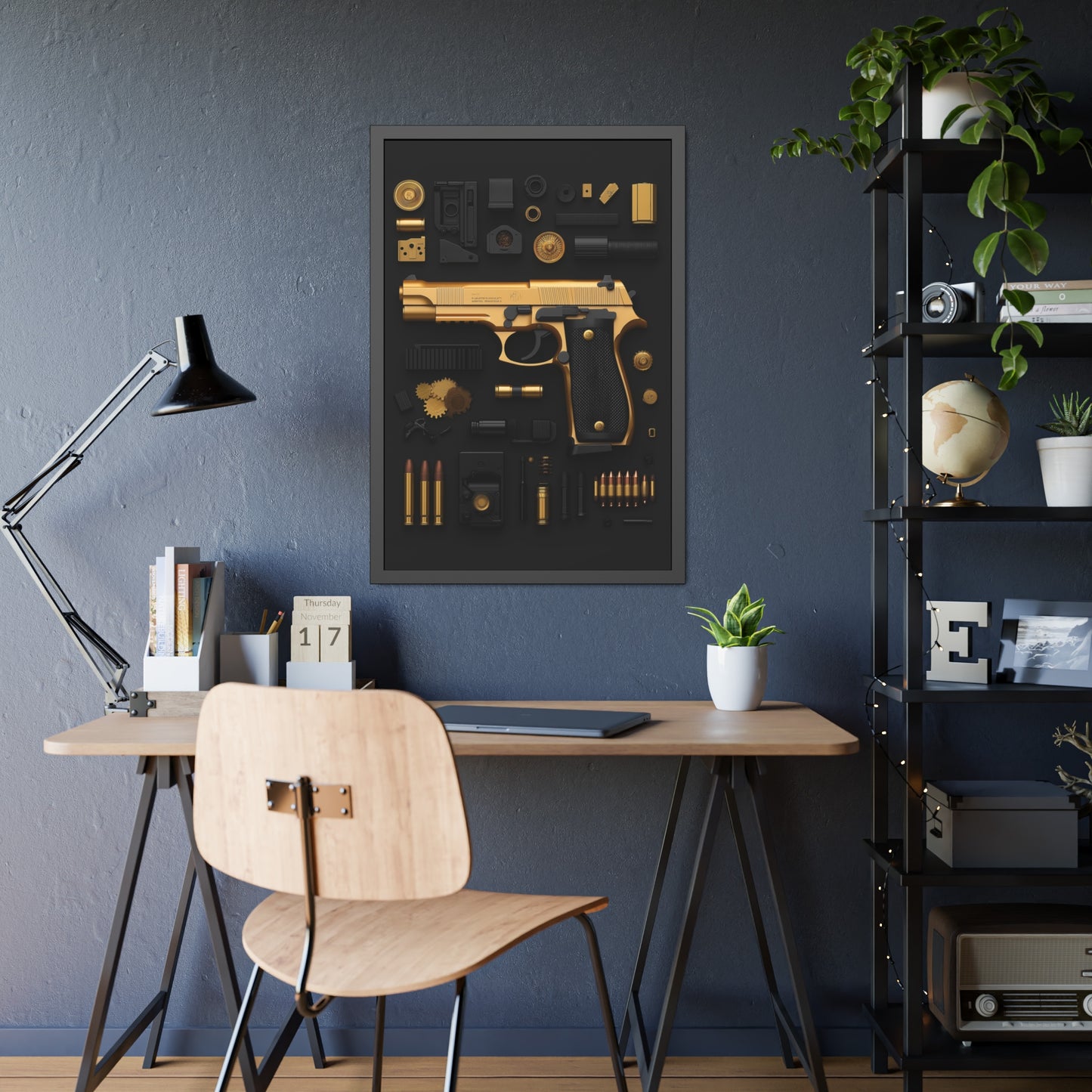 Golden 9mm Framed Poster US