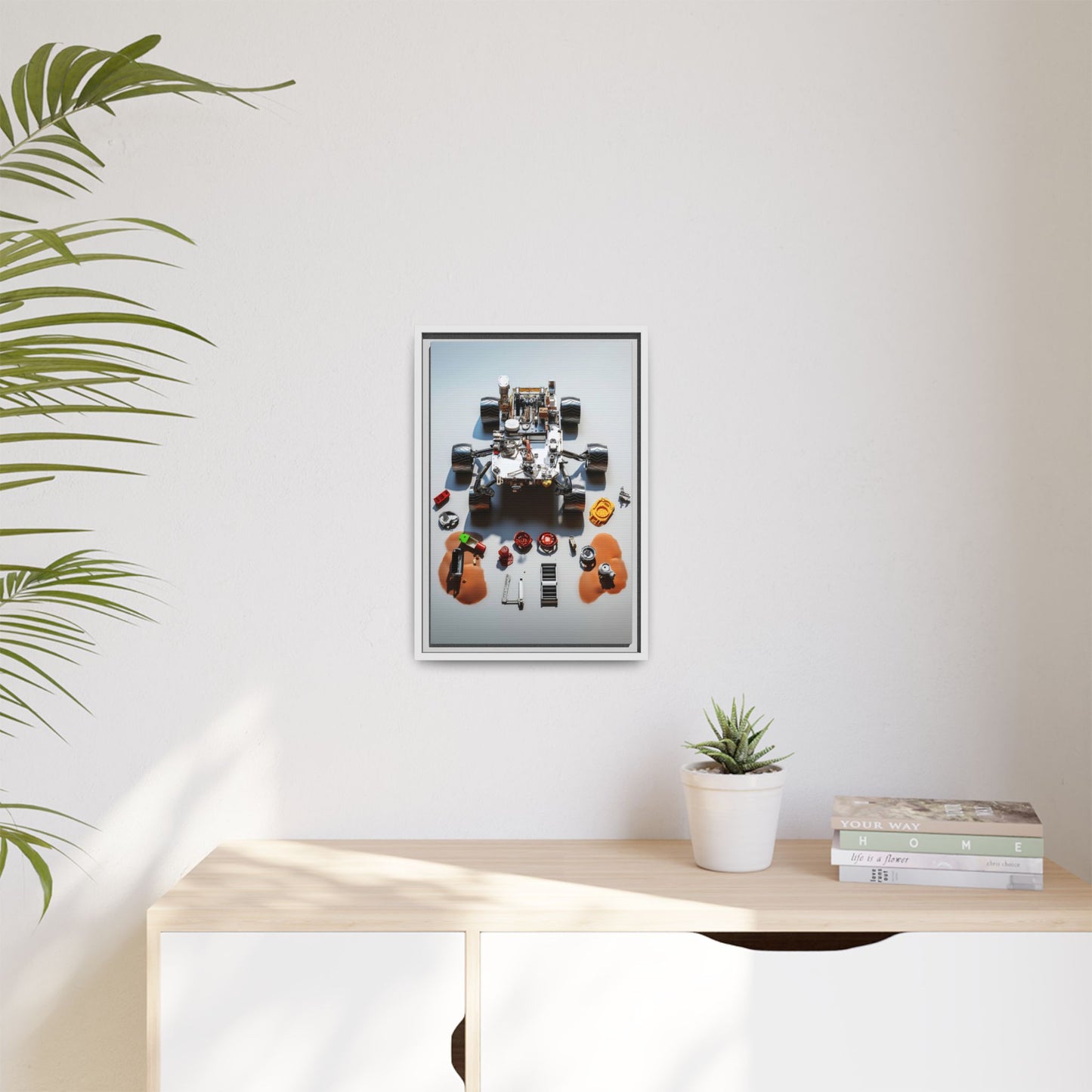 Space Rover Framed Canvas
