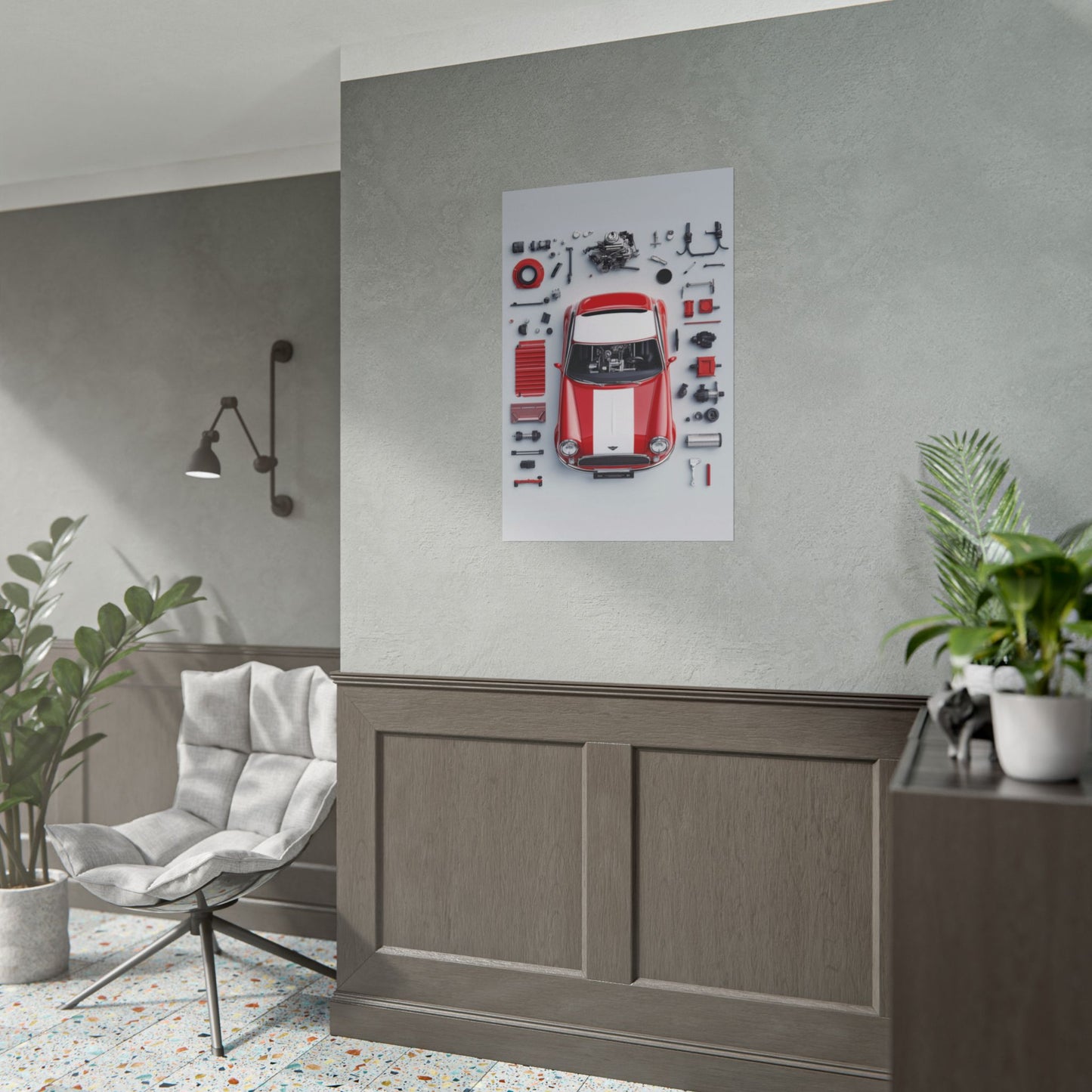 Mini Cooper mod Rolled Poster