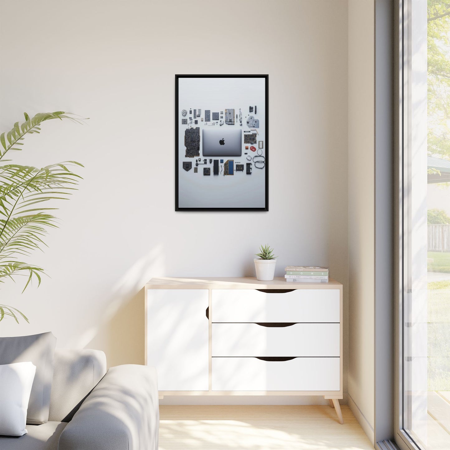 Grey Mac Framed Canvas