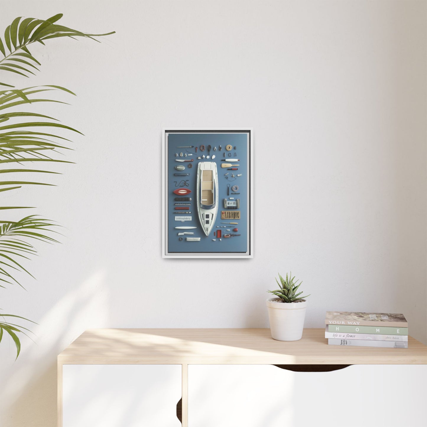 Fast Boat Framed Canvas