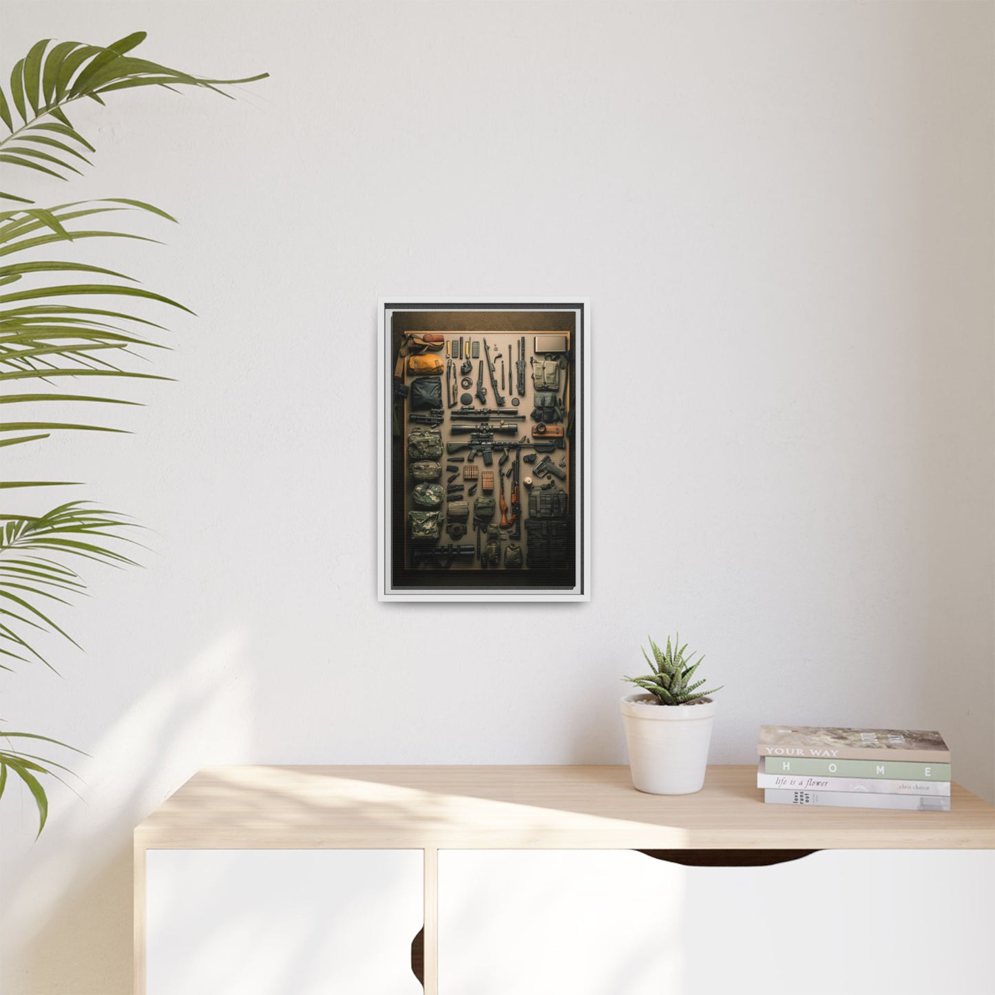 Military Arsenal Art Framed Canvas