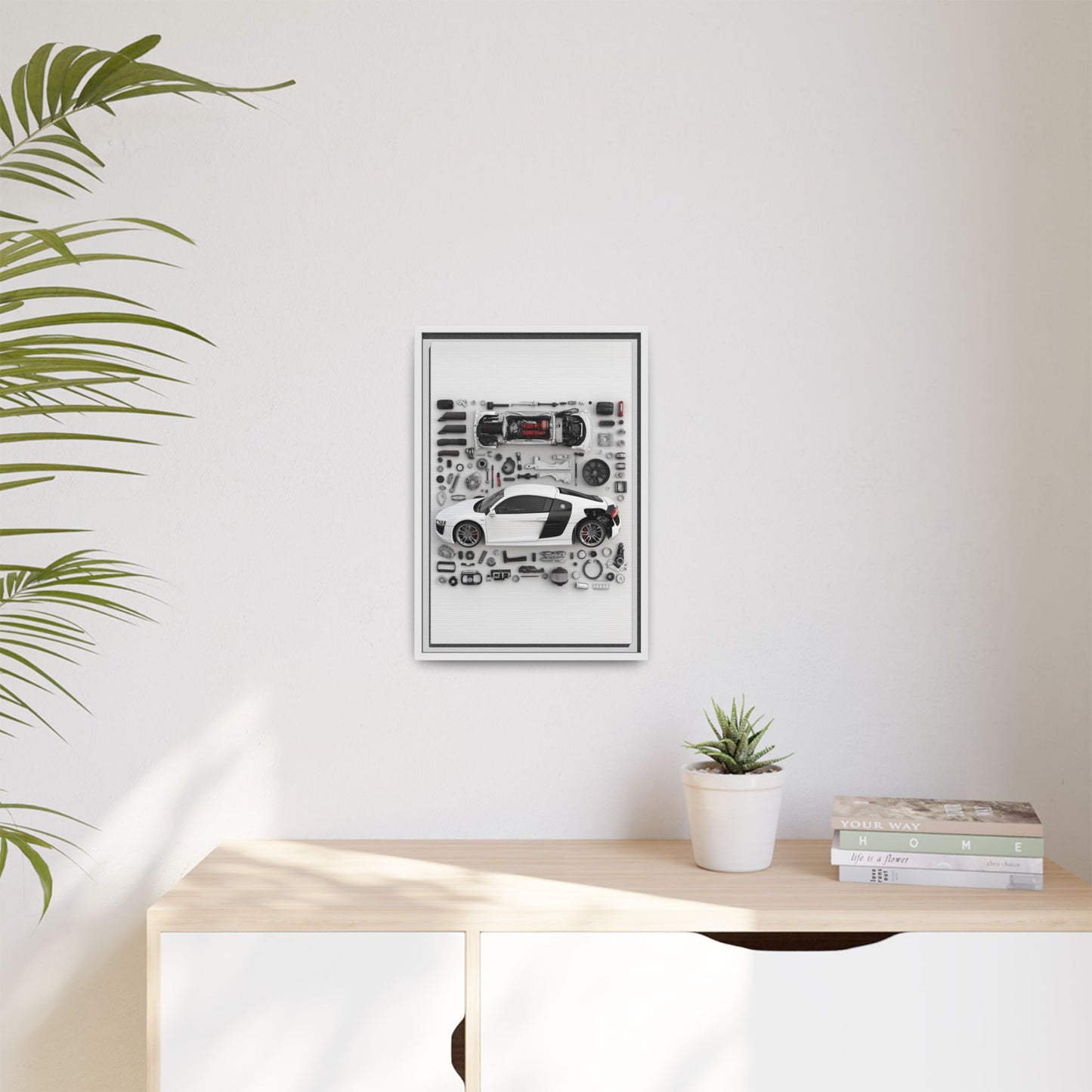 Audi R8 Framed Canvas