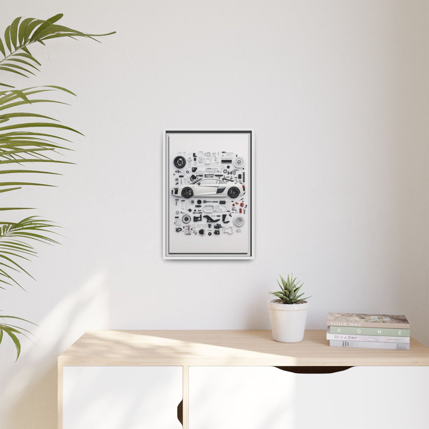 Audi R8 Framed Canvas