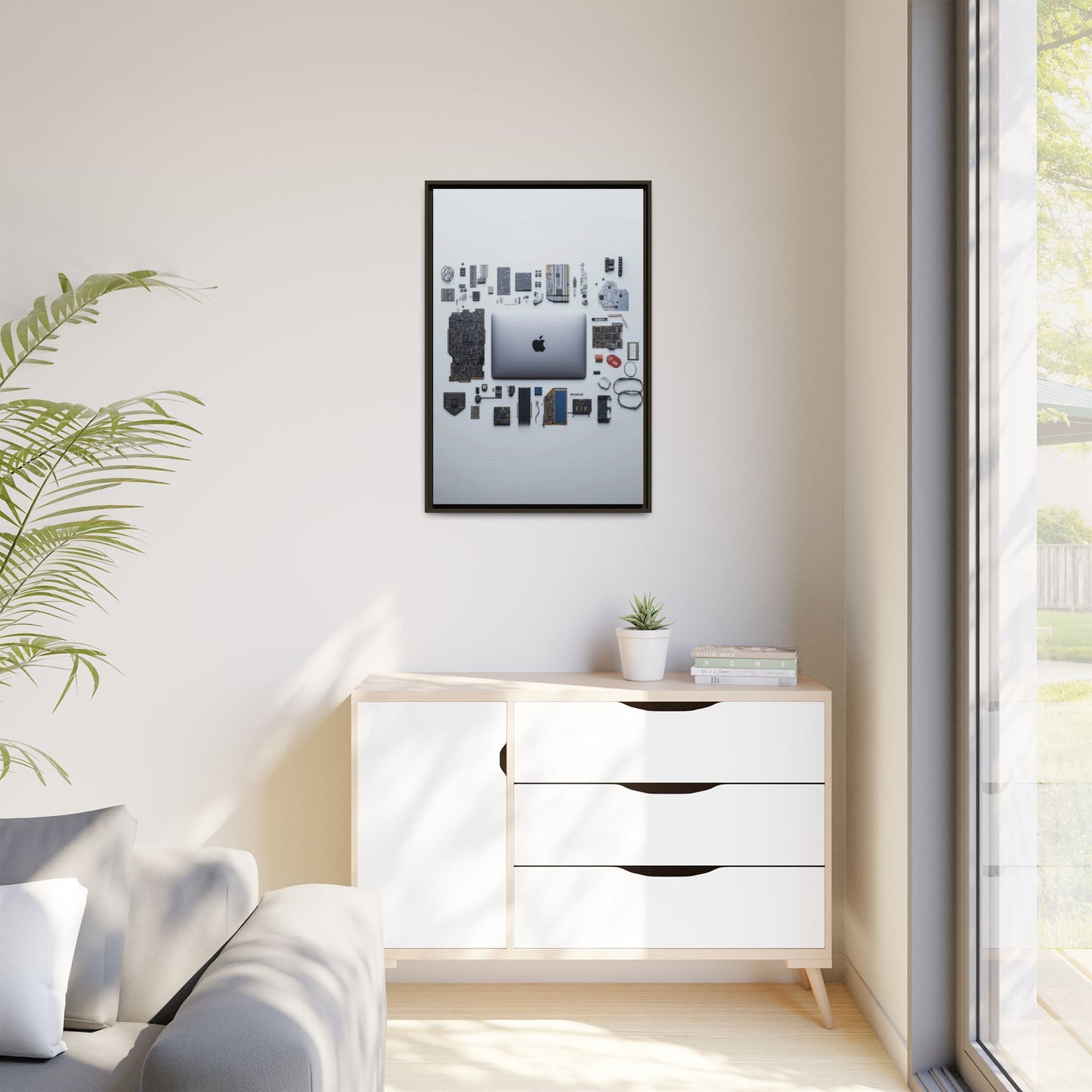 Grey Mac Framed Canvas