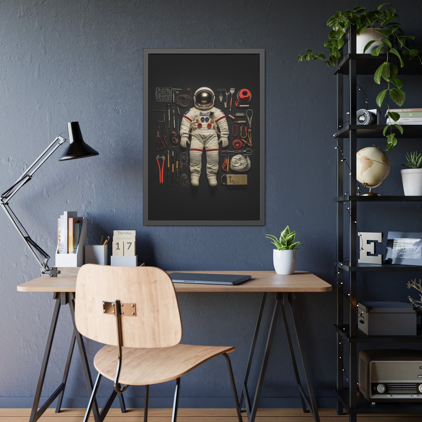 Astronaut Tools Framed Poster