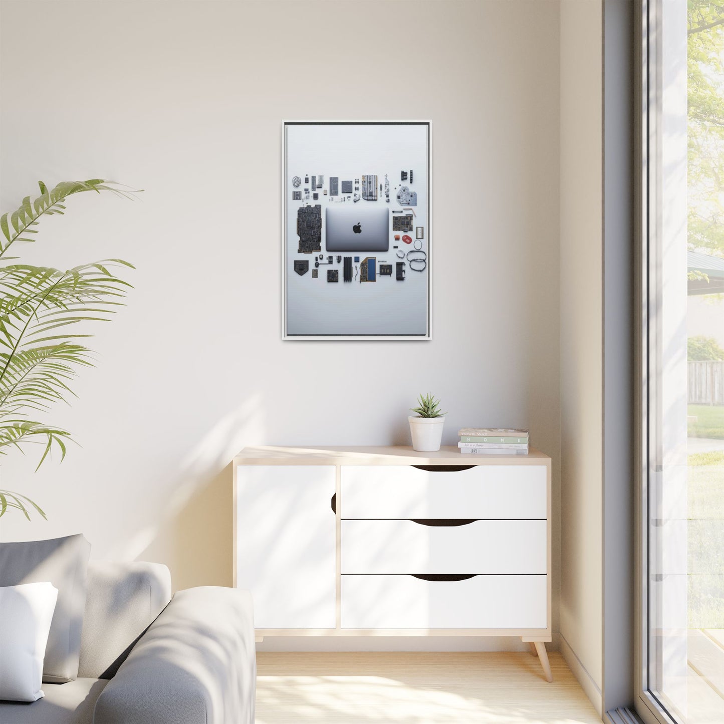 Grey Mac Framed Canvas