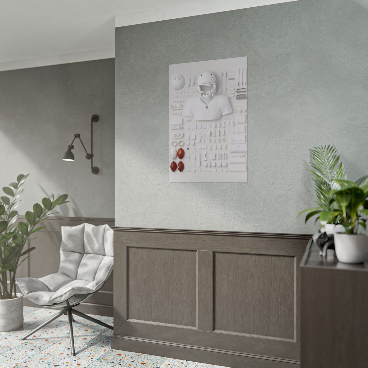 American Football Equipment Rolled Poster