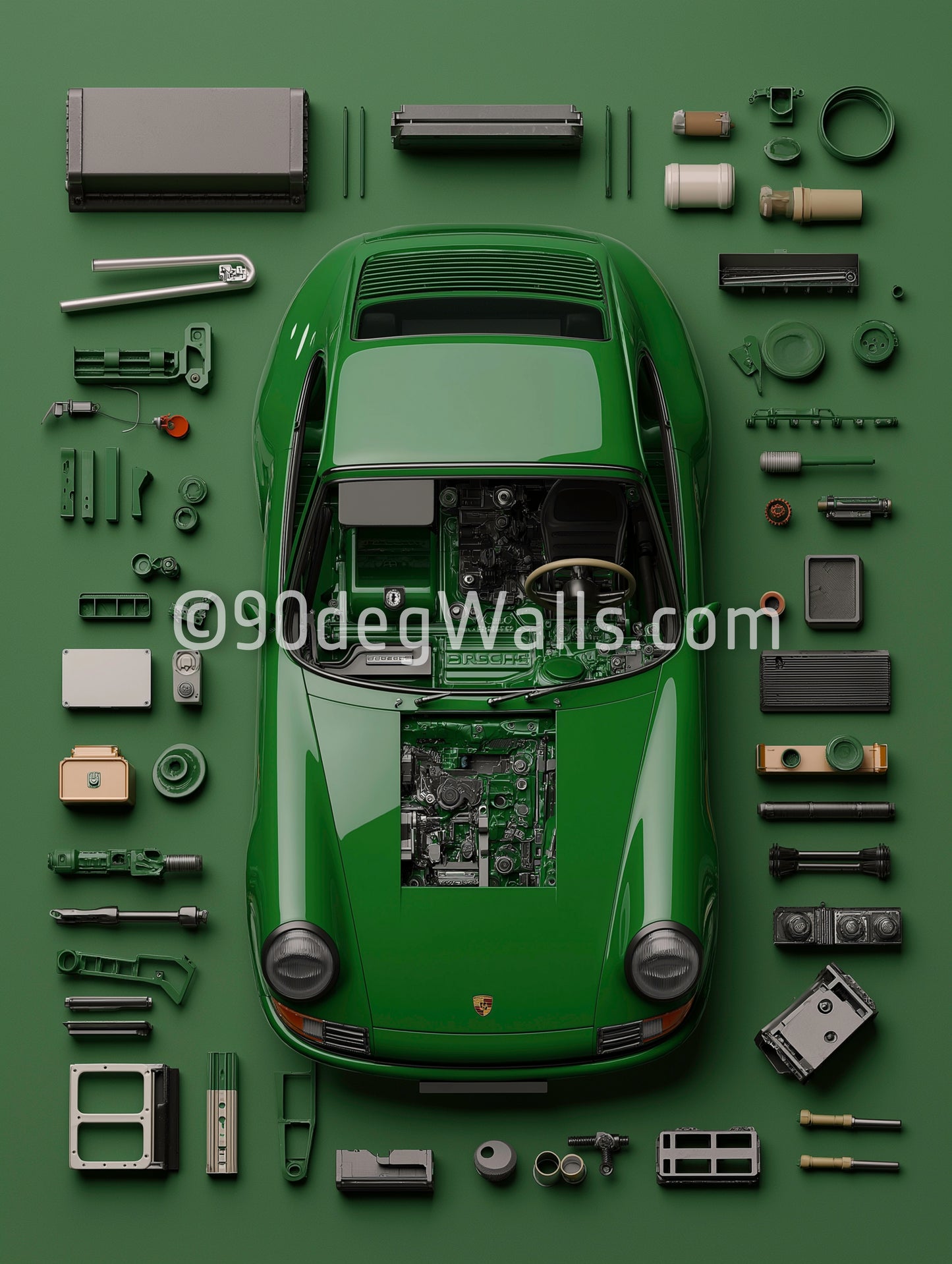 Green Classic Porsche Digital
