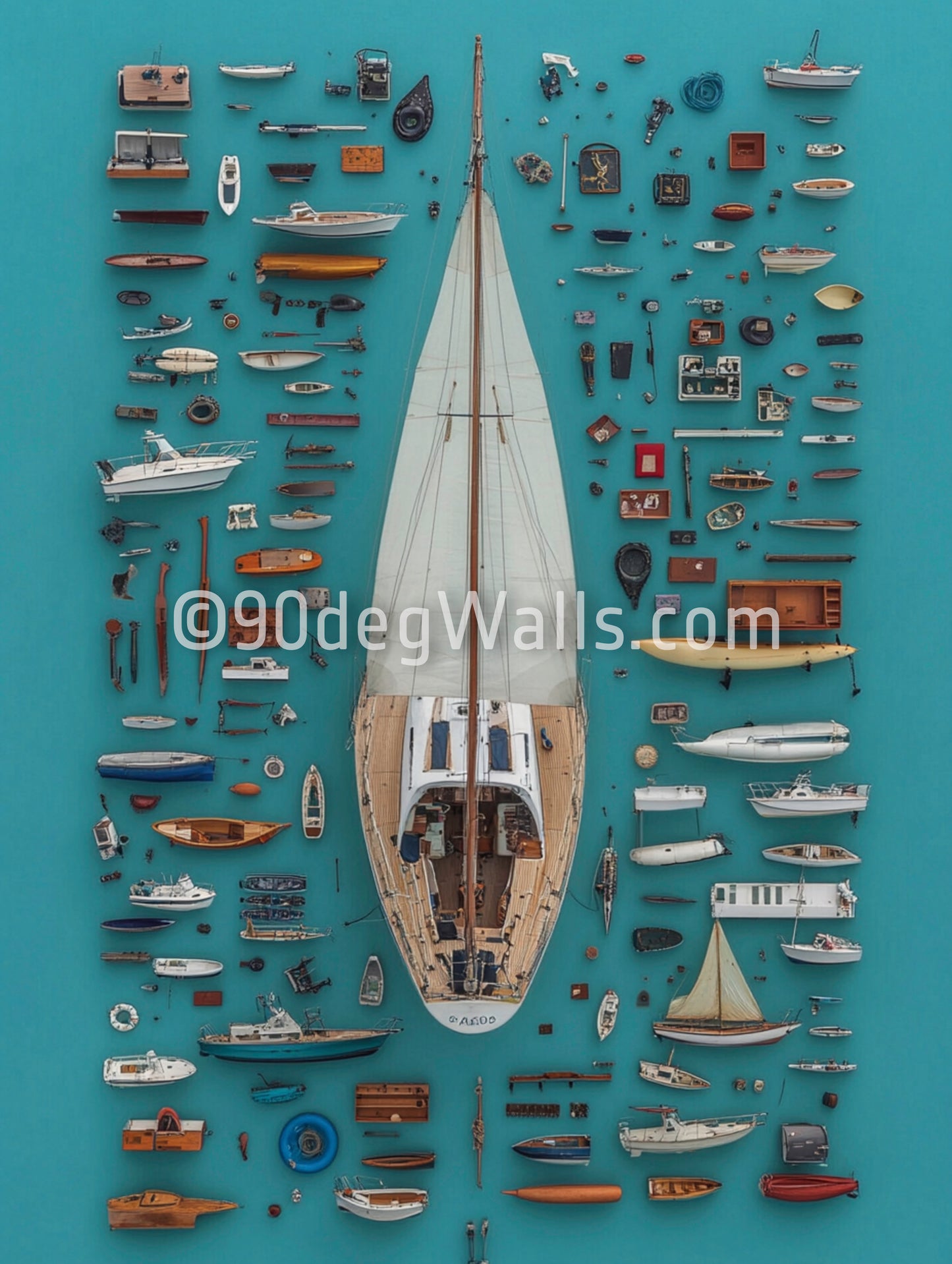 Sailboat Blue Digital