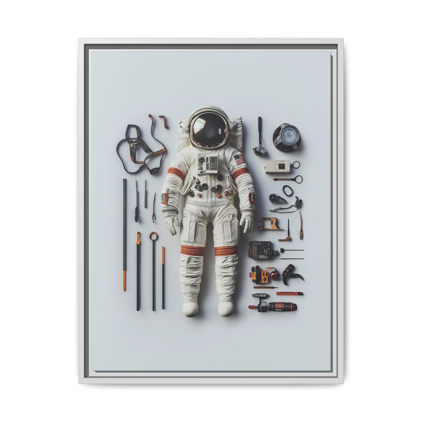 Astronaut Apollo Framed Canvas