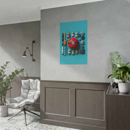 Pokemon kit Rolled Poster