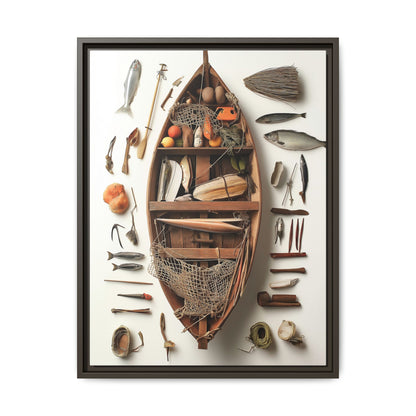 Fisher Boat Framed Canvas