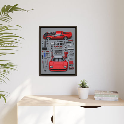 Prototype Classic Ferrari Framed Canvas