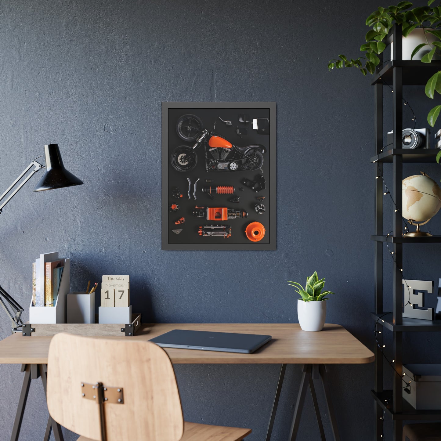 Orange Harley Framed Poster US