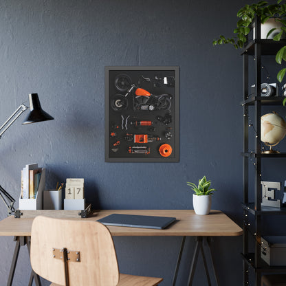 Orange Harley Framed Poster US