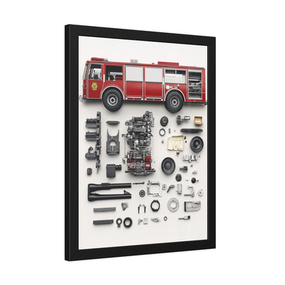 Fire Engine Framed Poster US