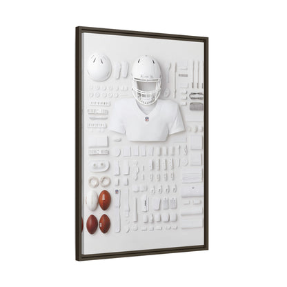 American Football Equipment Framed Canvas