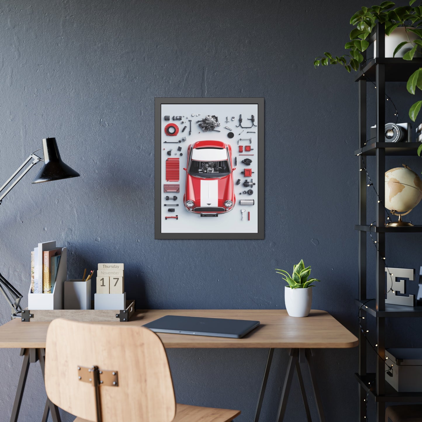 Mini Cooper Mod Framed Poster US