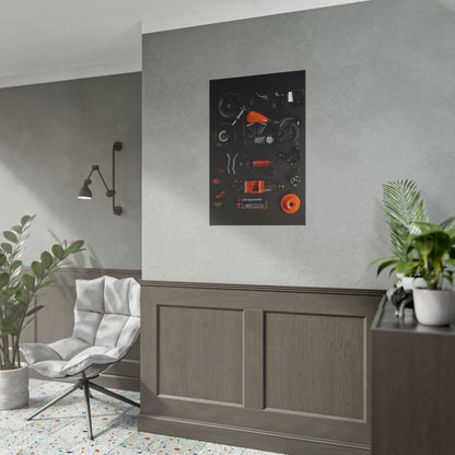 Orange Harley Rolled Poster