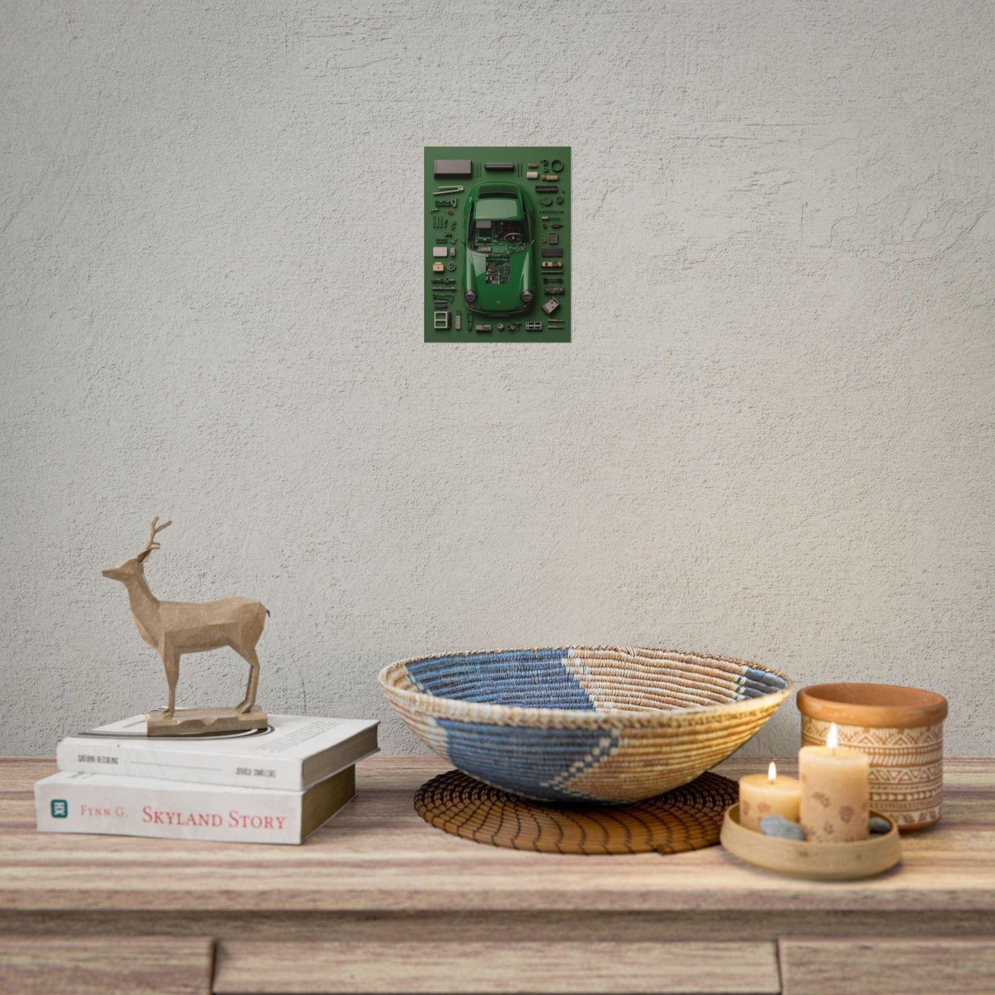 Green Classic Porsche Rolled Poster