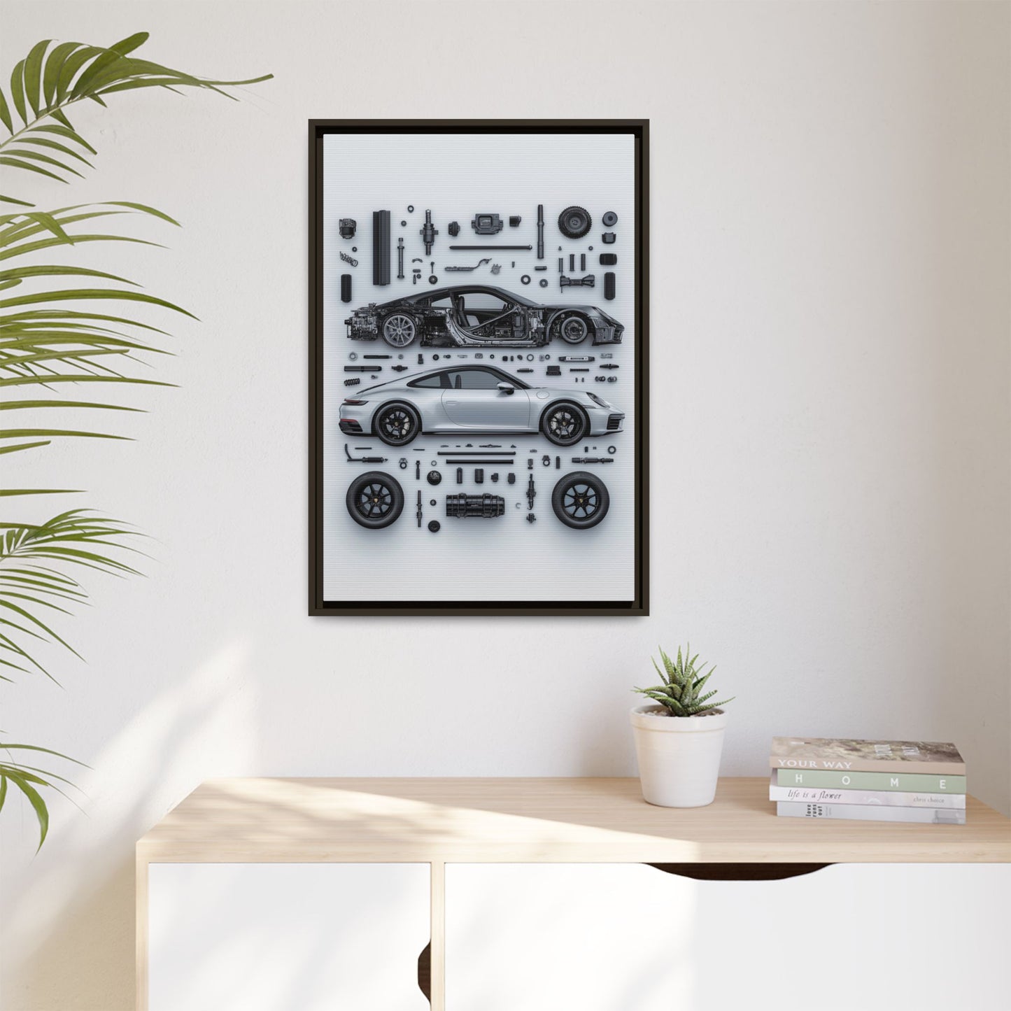 Porsche 911 992 Framed Canvas