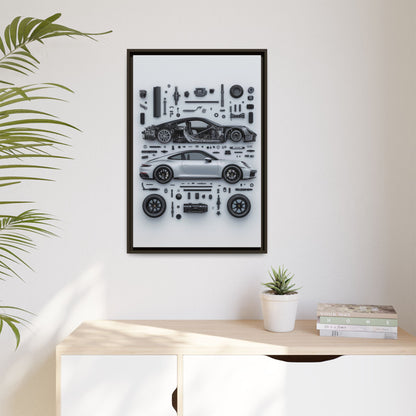 Porsche 911 992 Framed Canvas