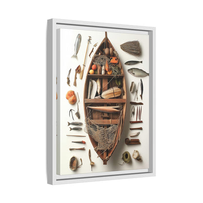 Fisher Boat Framed Canvas