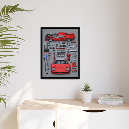 Prototype Classic Ferrari Framed Canvas