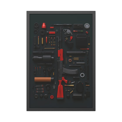 Red AK47_Art Framed Poster US