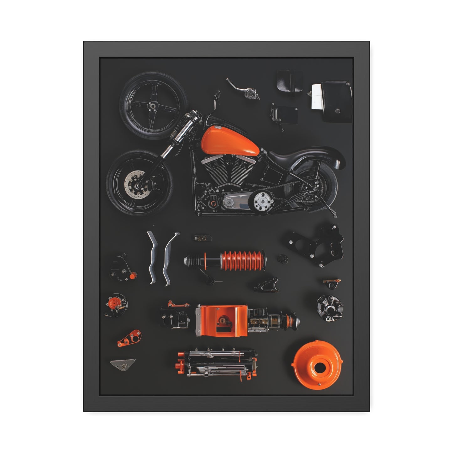 Orange Harley Framed Poster US