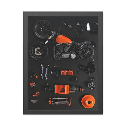 Orange Harley Framed Poster US