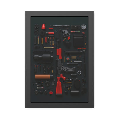 Red AK47_Art Framed Poster US