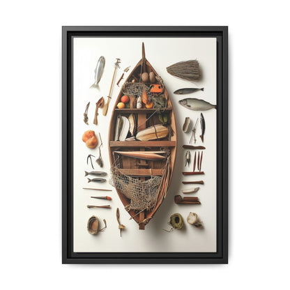 Fisher Boat Framed Canvas
