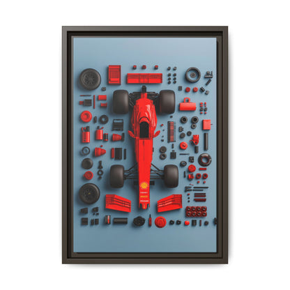 F1 Framed Canvas