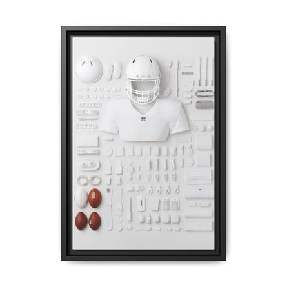 American Football Equipment Framed Canvas