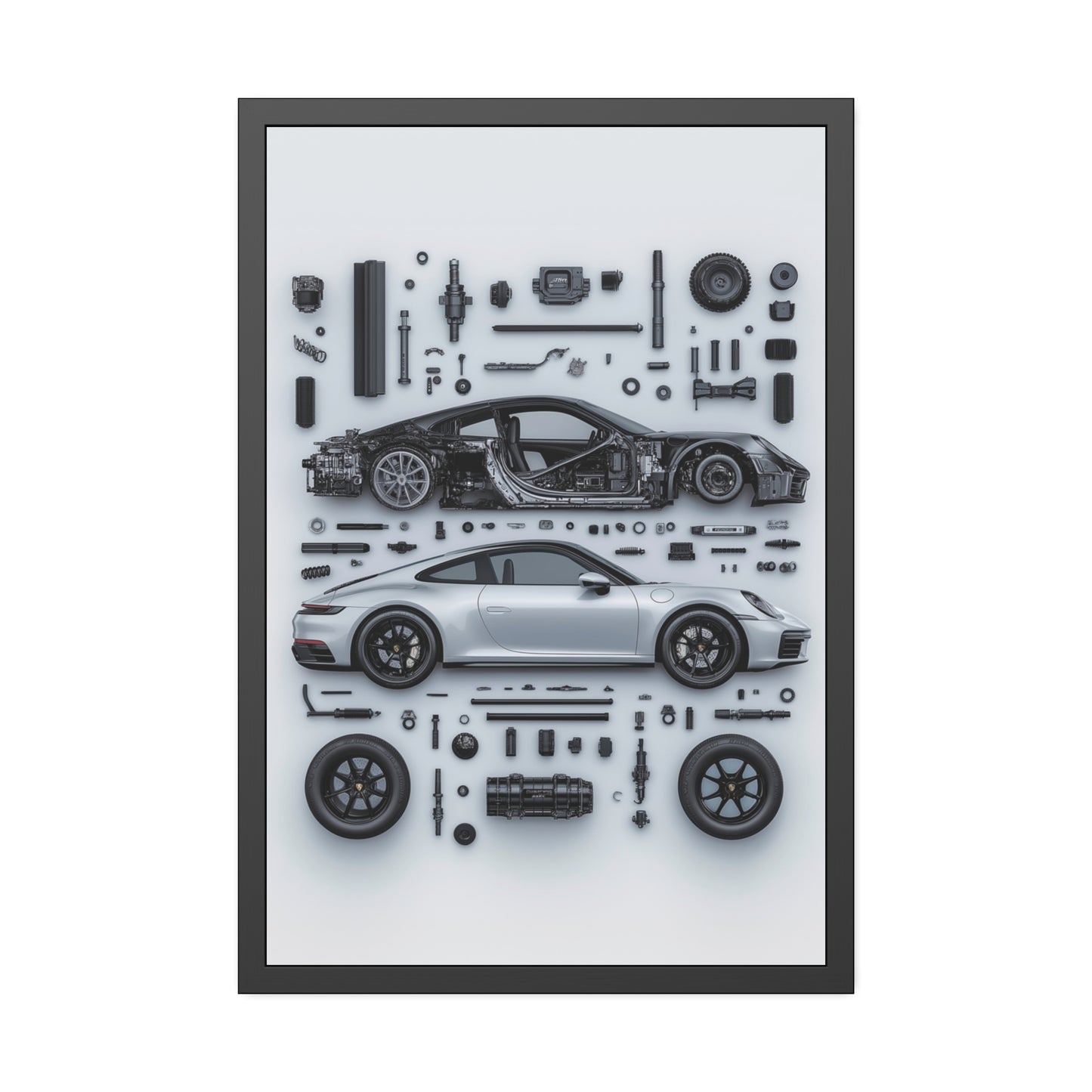 Porsche 911 992 Framed Poster US