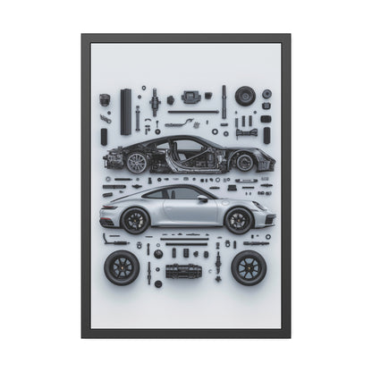 Porsche 911 992 Framed Poster US