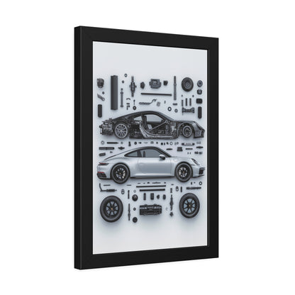Porsche 911 992 Framed Poster US