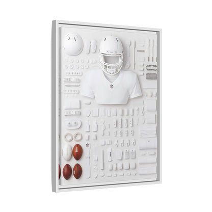American Football Equipment Framed Canvas