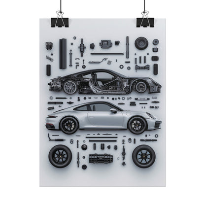 Porsche 911 992 Rolled Poster