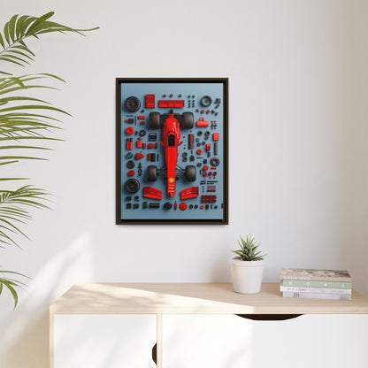 F1 Framed Canvas