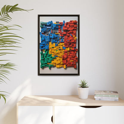 LEGO Blocks Framed Canvas
