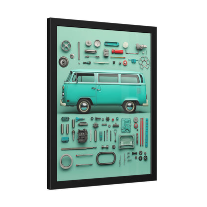 Blue Classic Van Framed Poster US