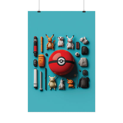 Pokemon kit Rolled Poster