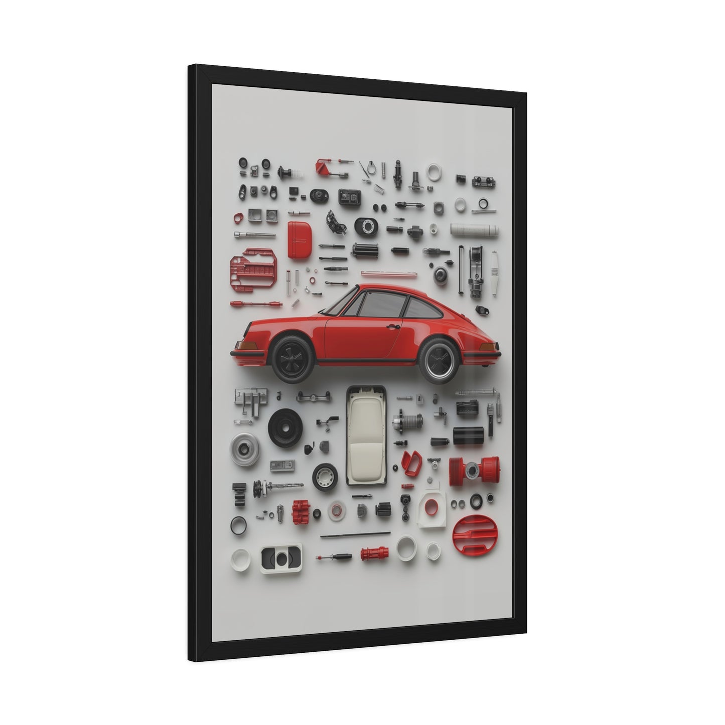 Red Classic Porsche Framed Poster US