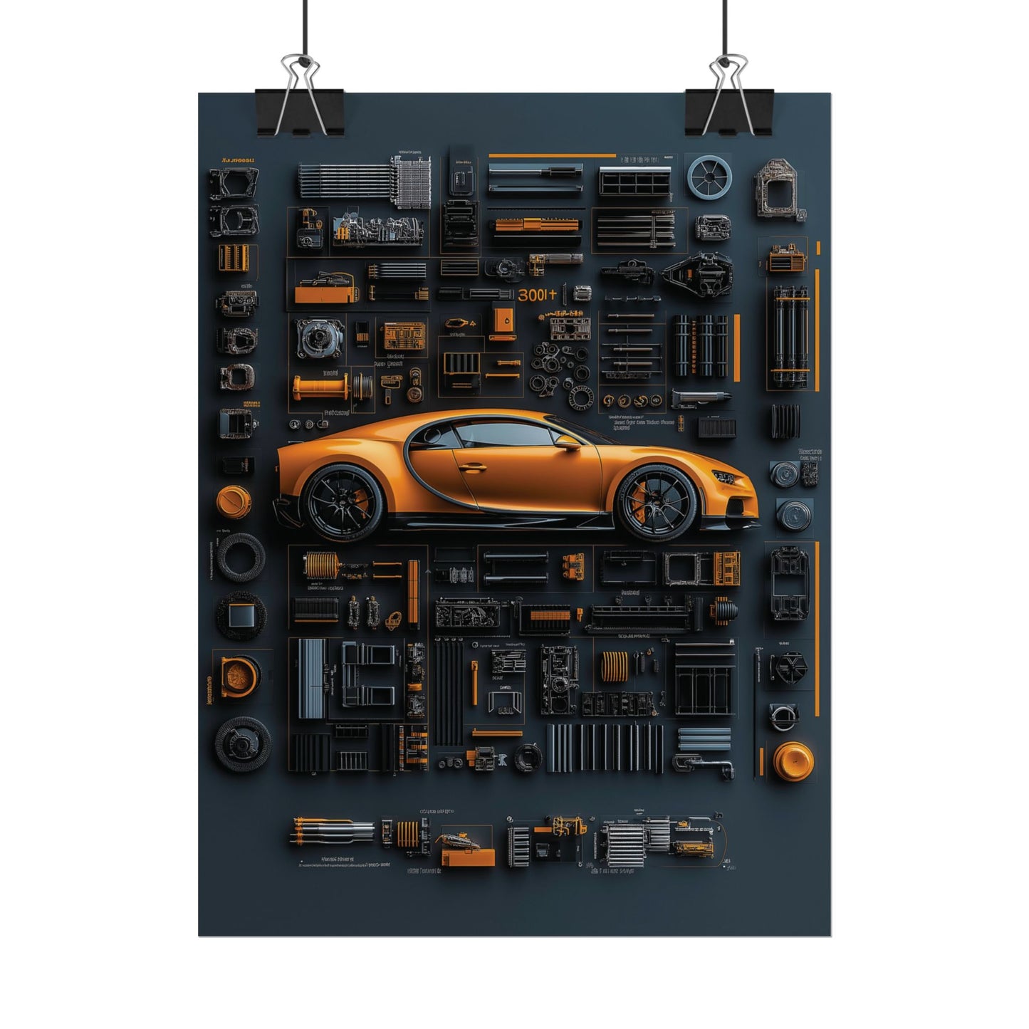Bugatti Chiron Rolled Poster