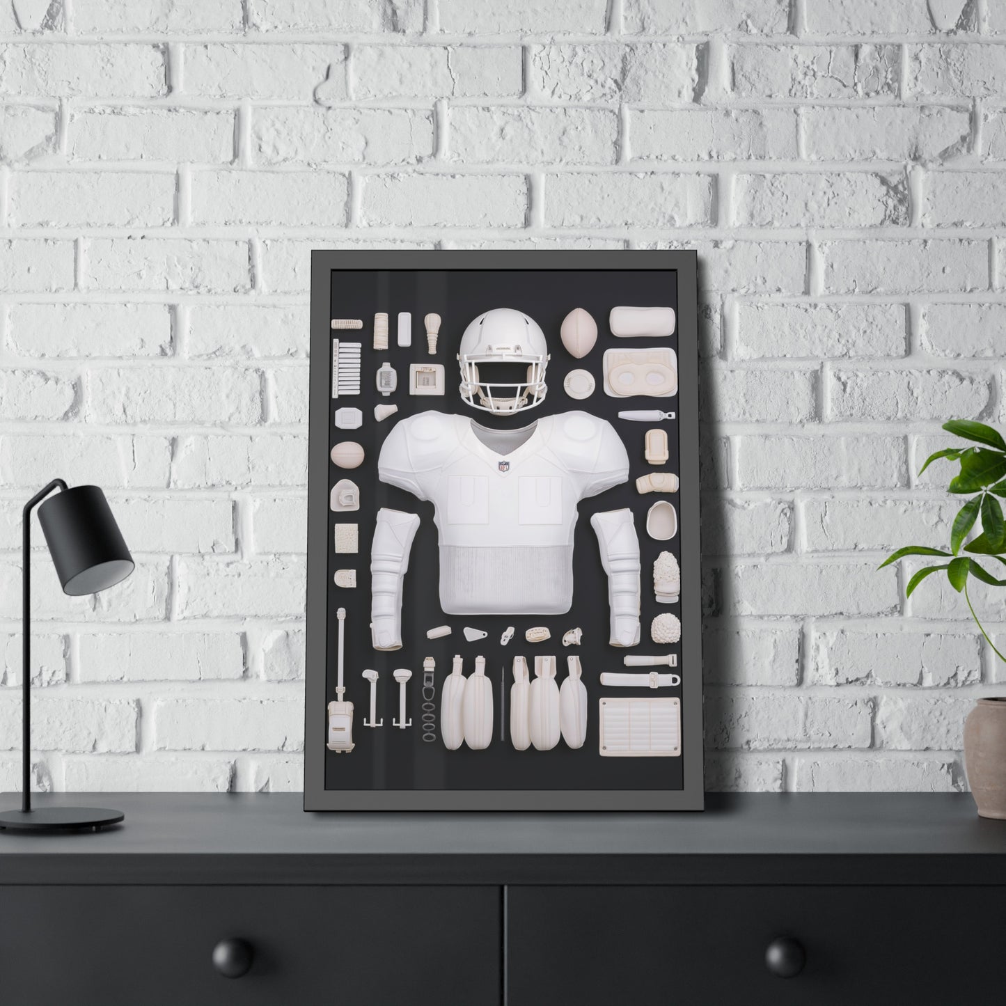 American Football black Framed Poster US