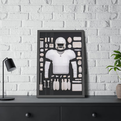 American Football black Framed Poster US