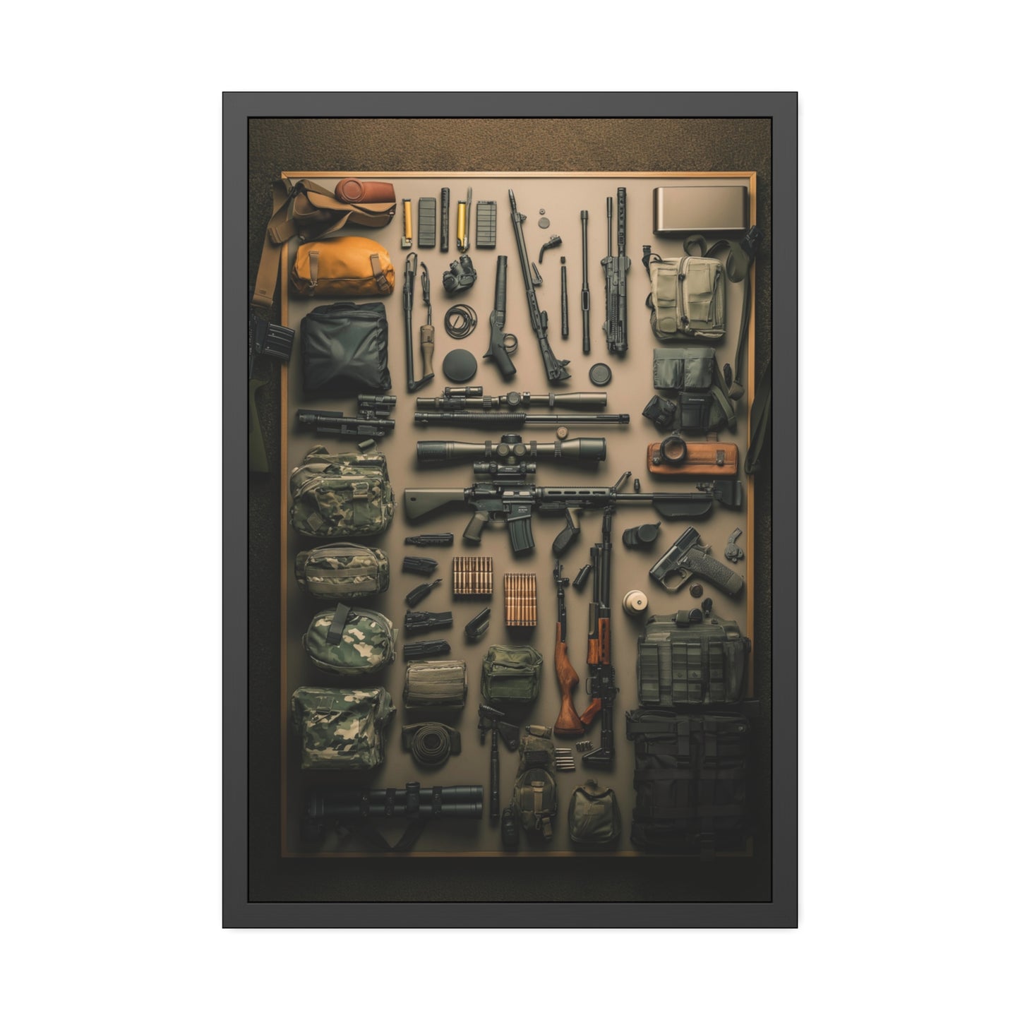 Military Arsenal Art Framed Poster US